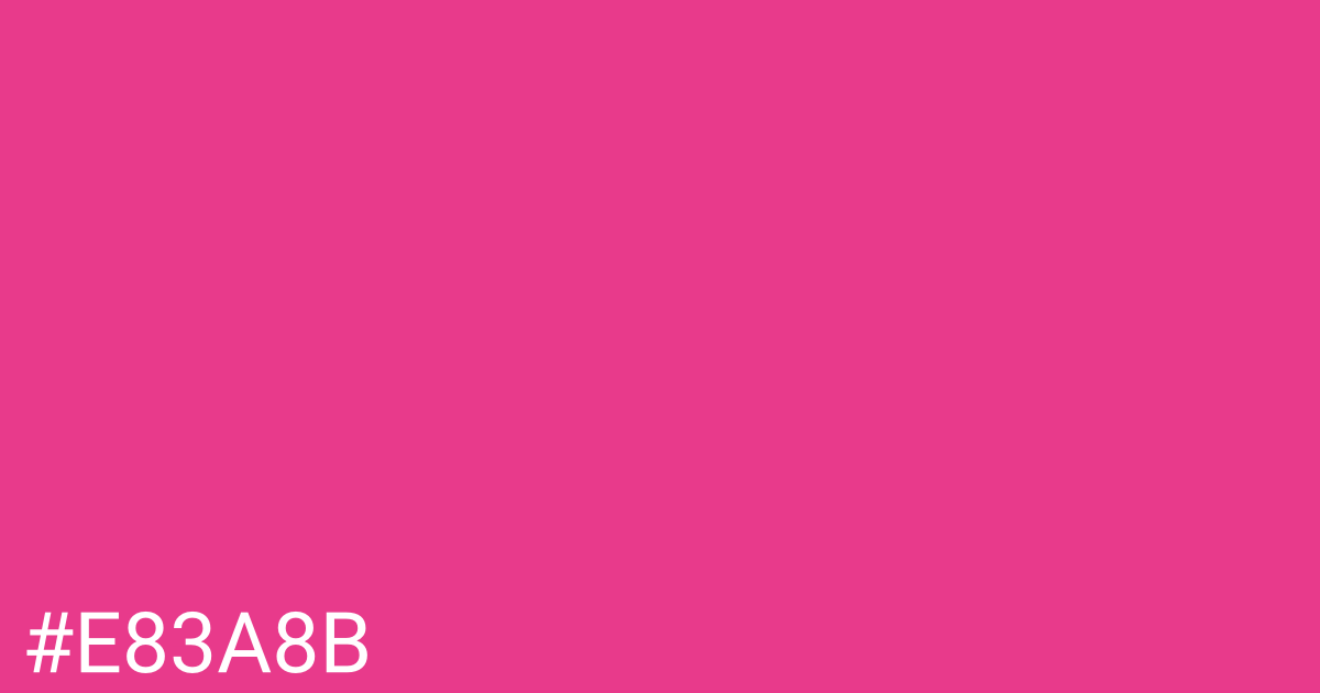 Hex color #e83a8b graphic