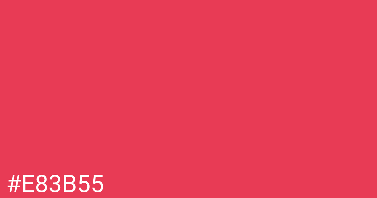 Hex color #e83b55 graphic