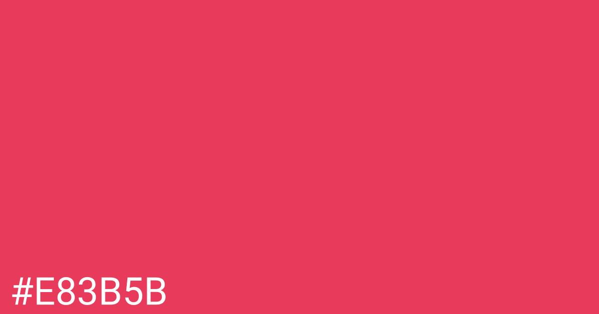 Hex color #e83b5b graphic