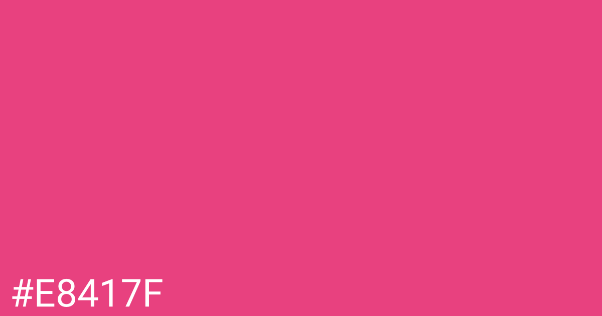Hex color #e8417f graphic