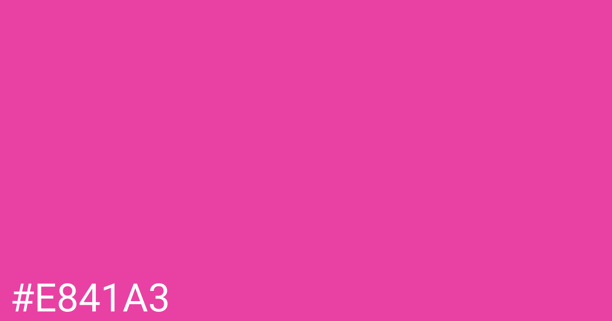 Hex color #e841a3 graphic