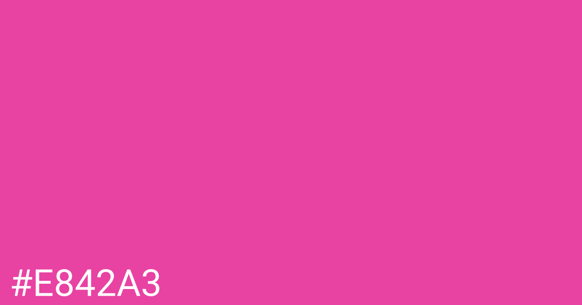 Hex color #e842a3 graphic