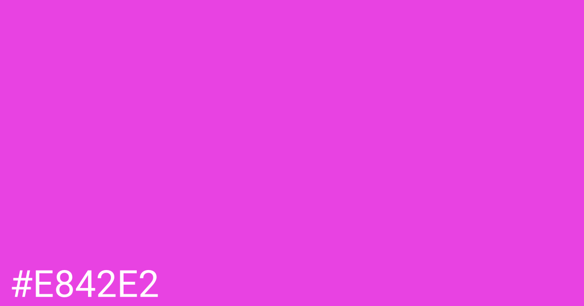 Hex color #e842e2 graphic