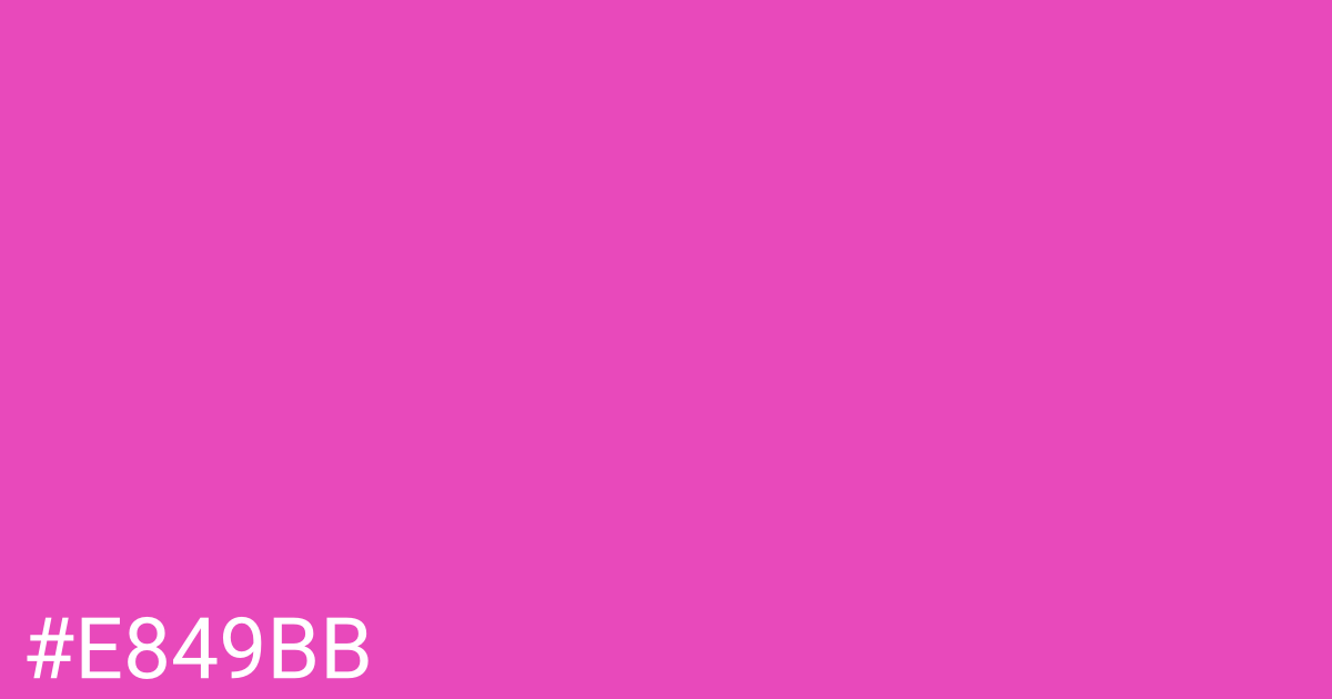 Hex color #e849bb graphic