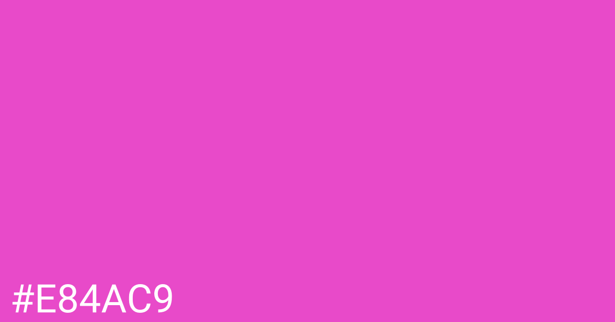 Hex color #e84ac9 graphic