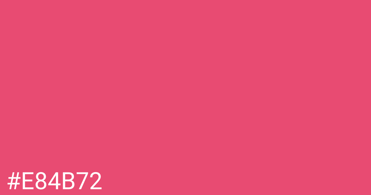 Hex color #e84b72 graphic