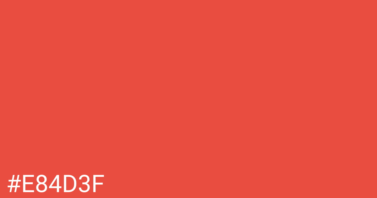 Hex color #e84d3f graphic
