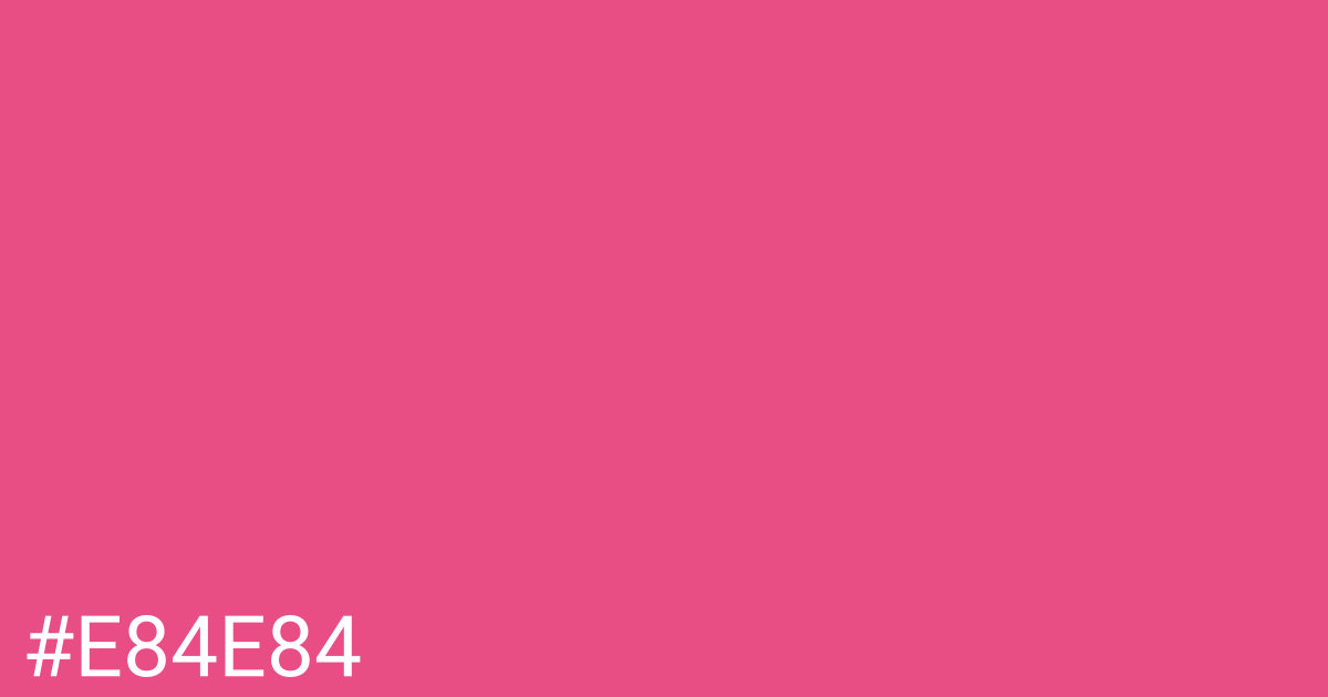 Hex color #e84e84 graphic