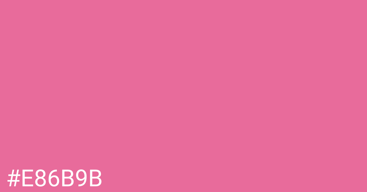 Hex color #e86b9b graphic