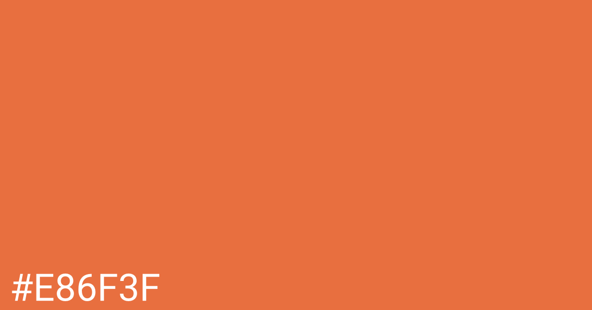 Hex color #e86f3f graphic