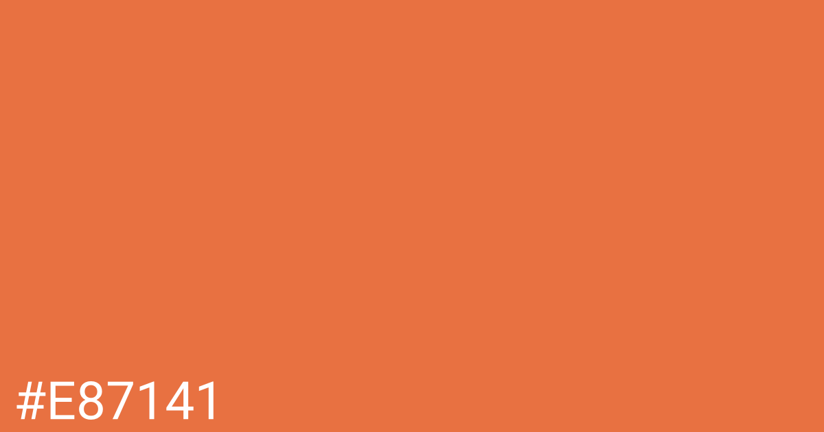 Hex color #e87141 graphic