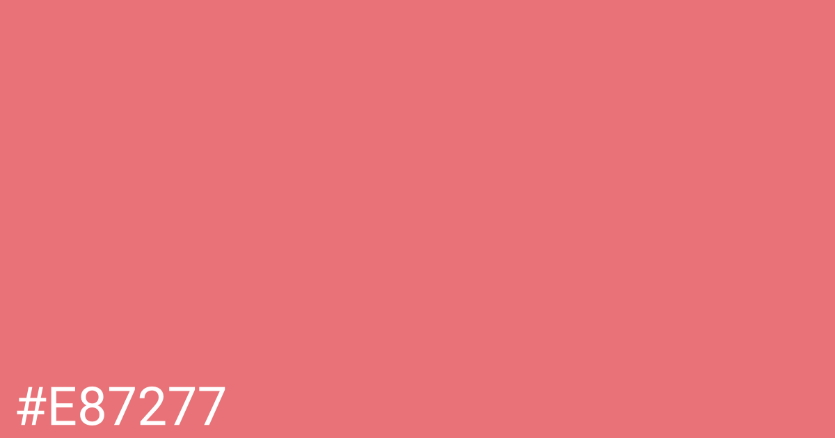 Hex color #e87277 graphic
