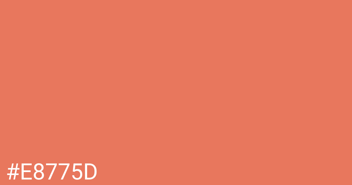 Hex color #e8775d graphic