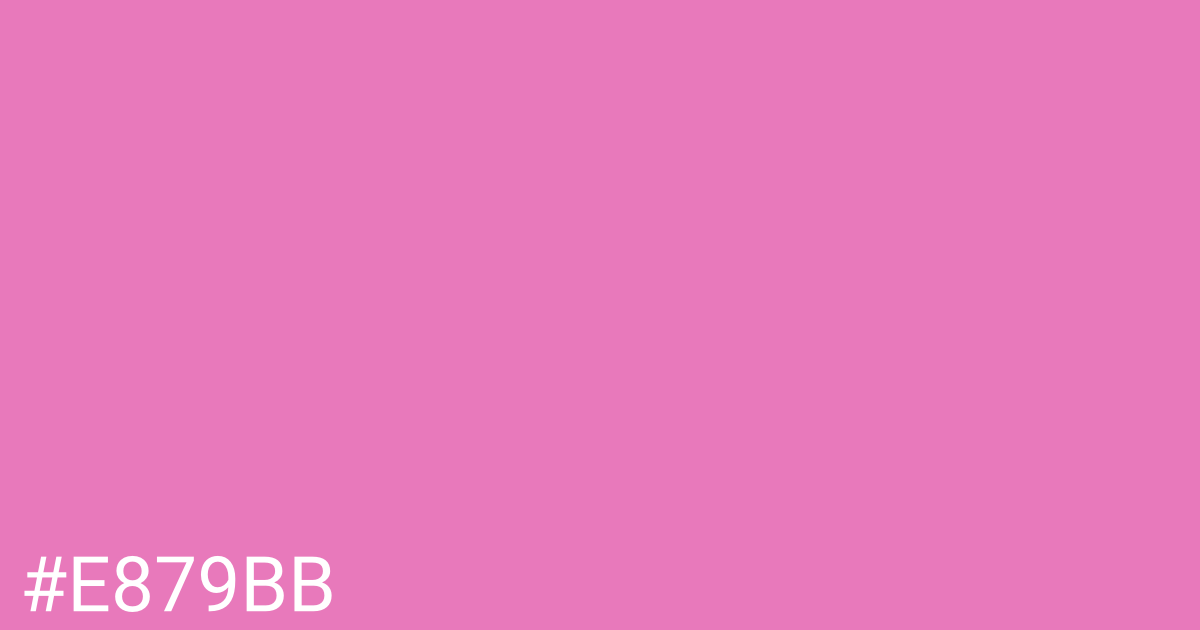 Hex color #e879bb graphic