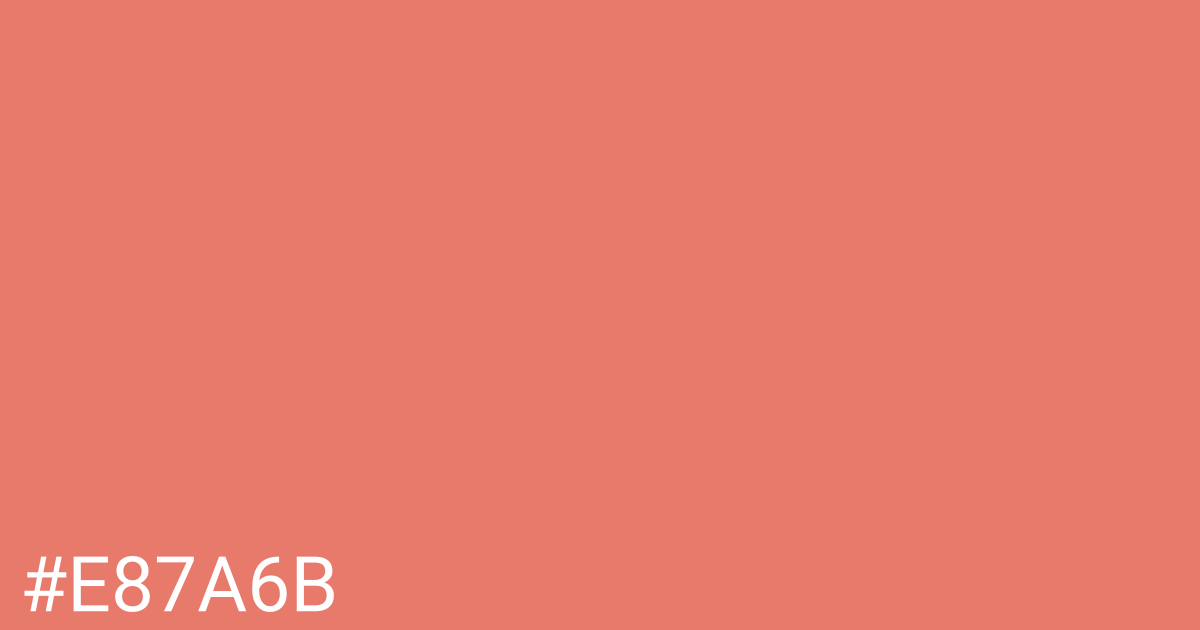 Hex color #e87a6b graphic