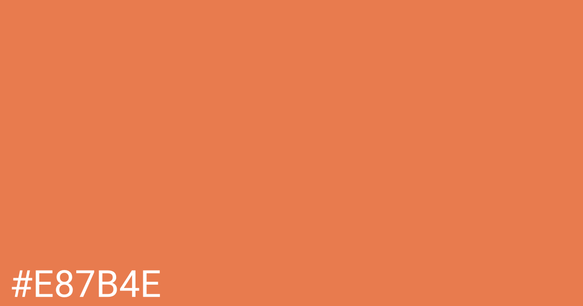 Hex color #e87b4e graphic