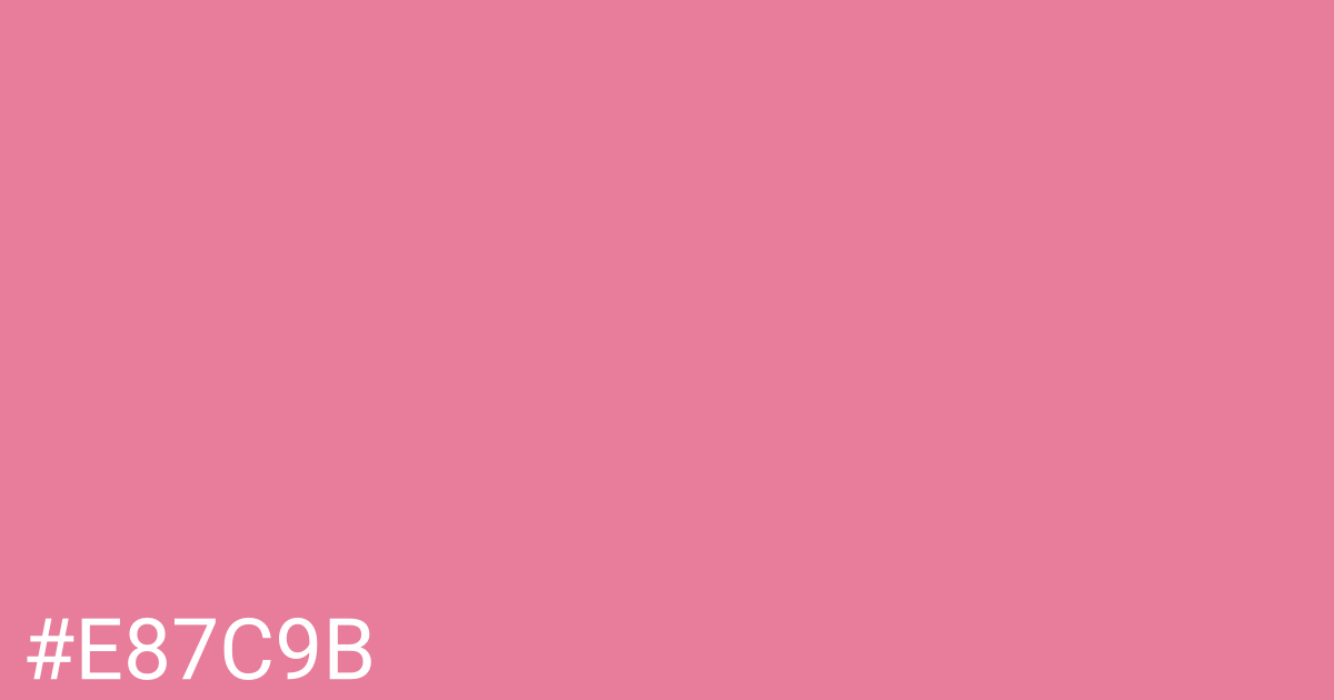 Hex color #e87c9b graphic