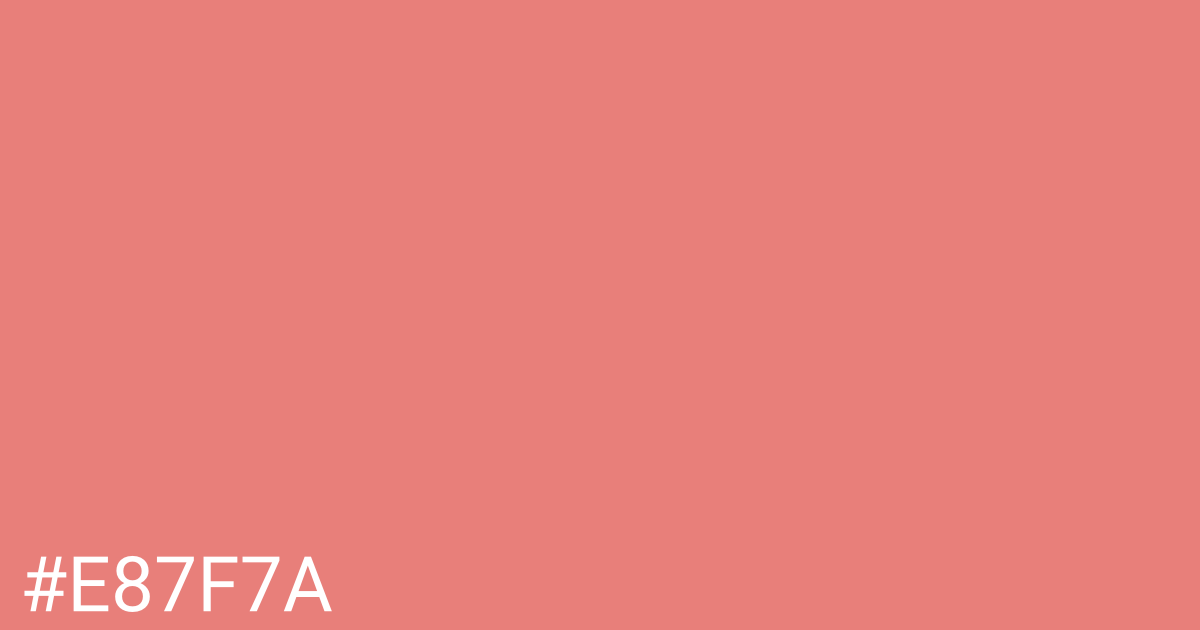 Hex color #e87f7a graphic