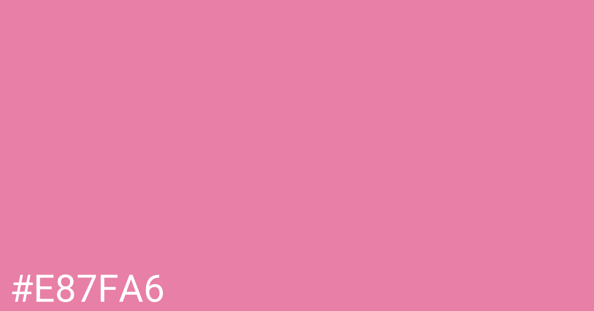 Hex color #e87fa6 graphic