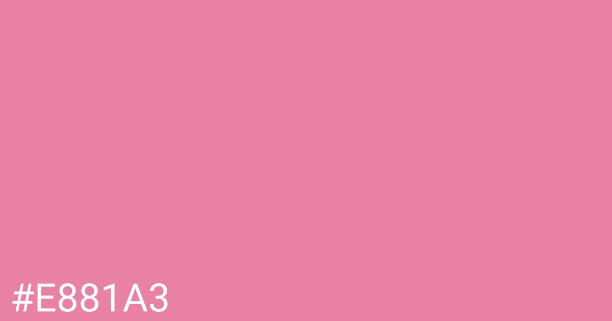 Hex color #e881a3 graphic