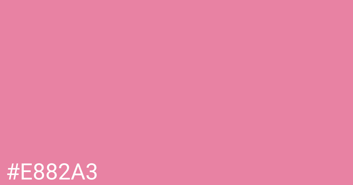 Hex color #e882a3 graphic