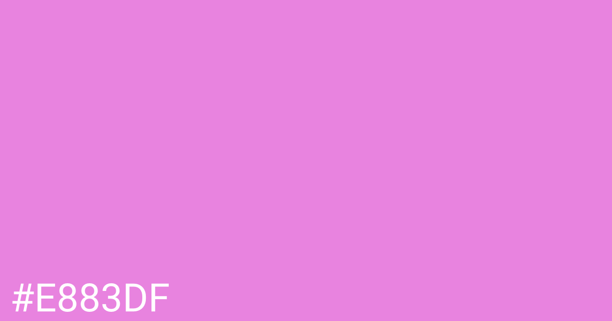 Hex color #e883df graphic