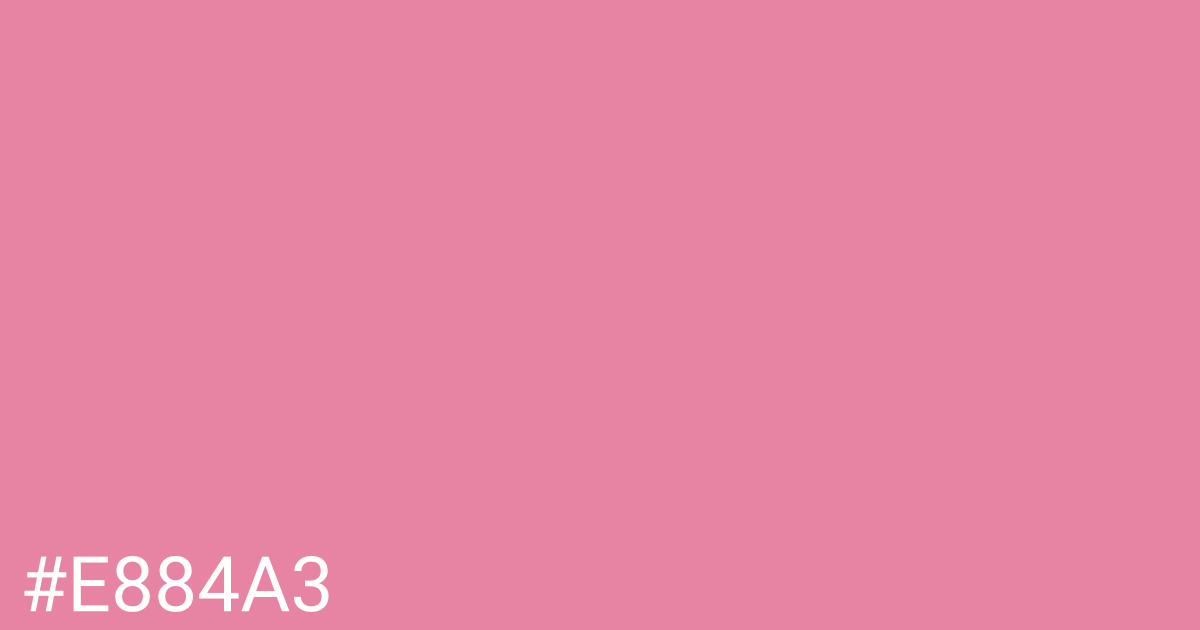 Hex color #e884a3 graphic