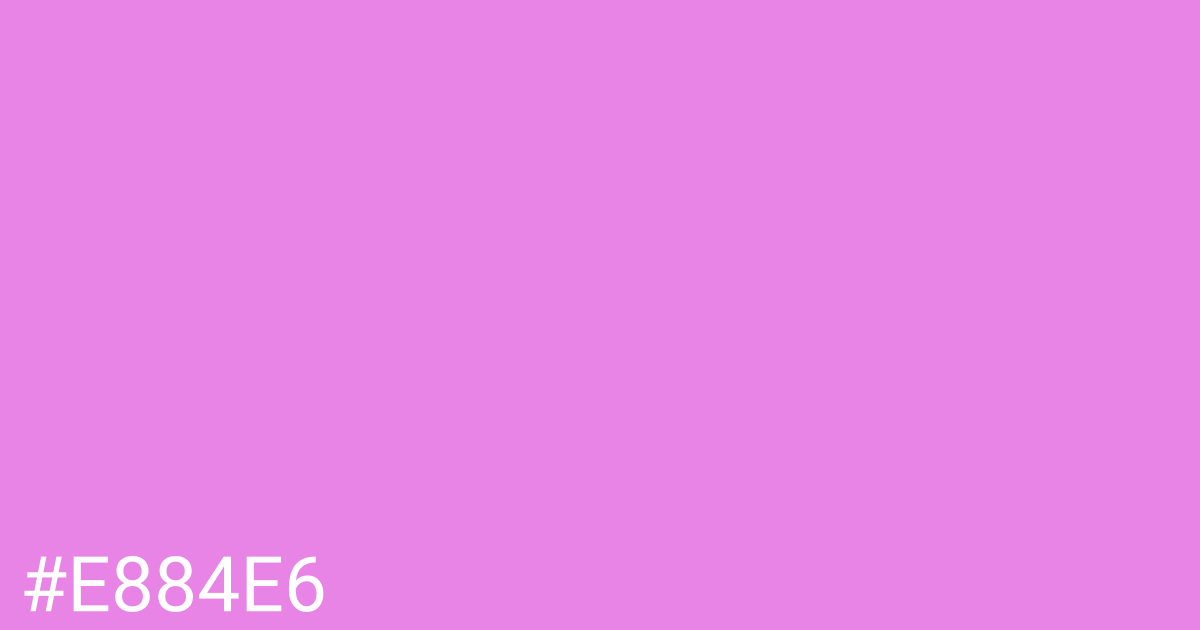 Hex color #e884e6 graphic