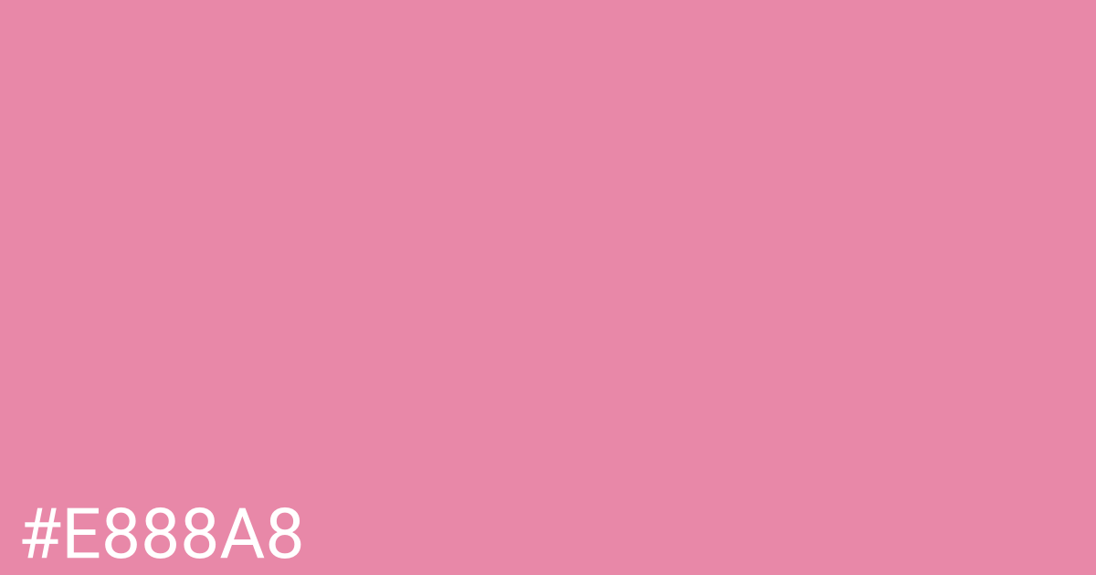 Hex color #e888a8 graphic