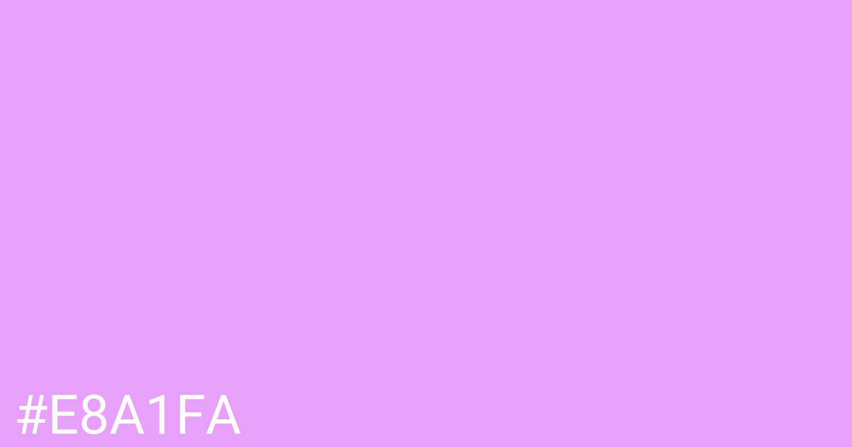 Hex color #e8a1fa graphic