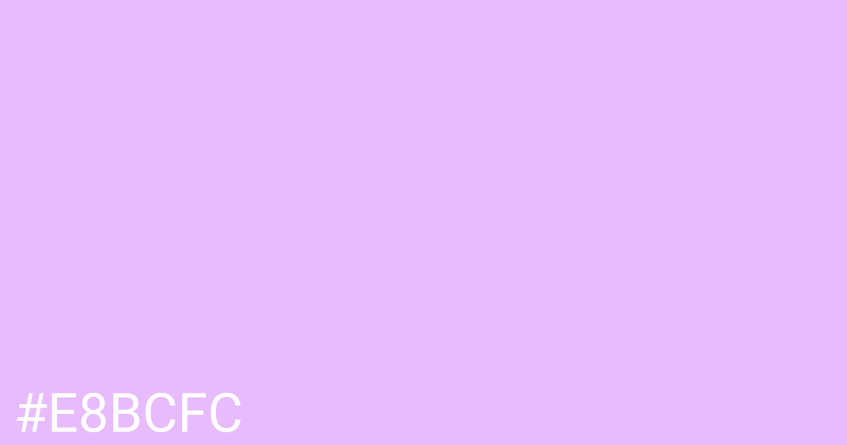 Hex color #e8bcfc graphic