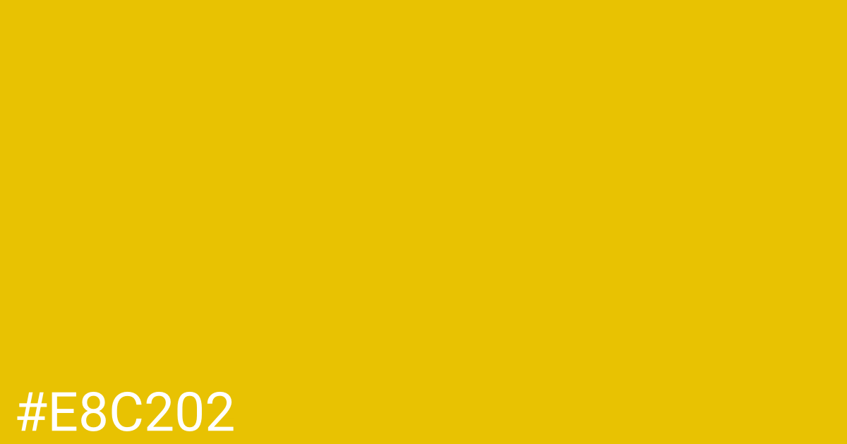 Hex color #e8c202 graphic