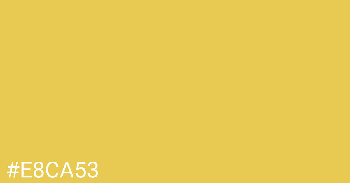 Hex color #e8ca53 graphic