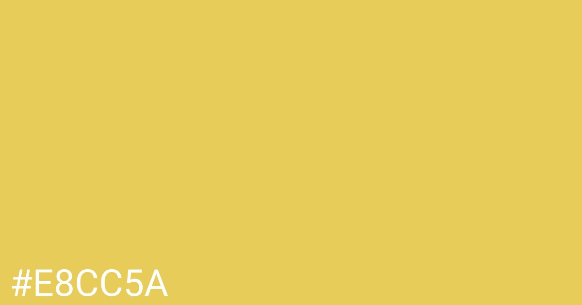Hex color #e8cc5a graphic