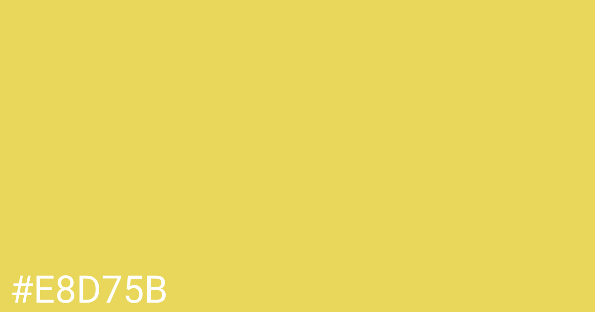 Hex color #e8d75b graphic