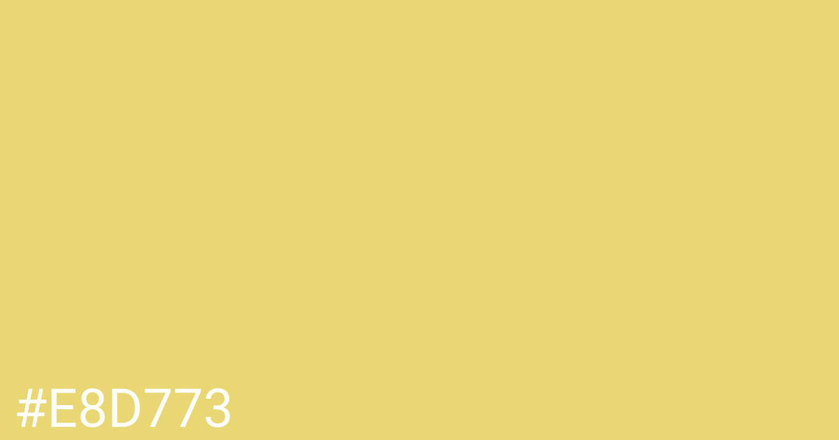 Hex color #e8d773 graphic