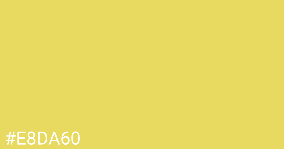 Hex color #e8da60 graphic