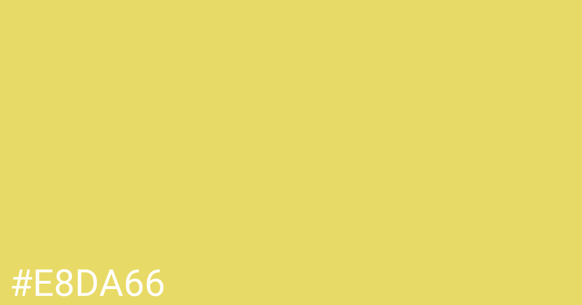 Hex color #e8da66 graphic