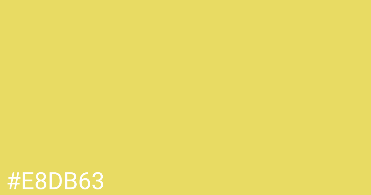 Hex color #e8db63 graphic