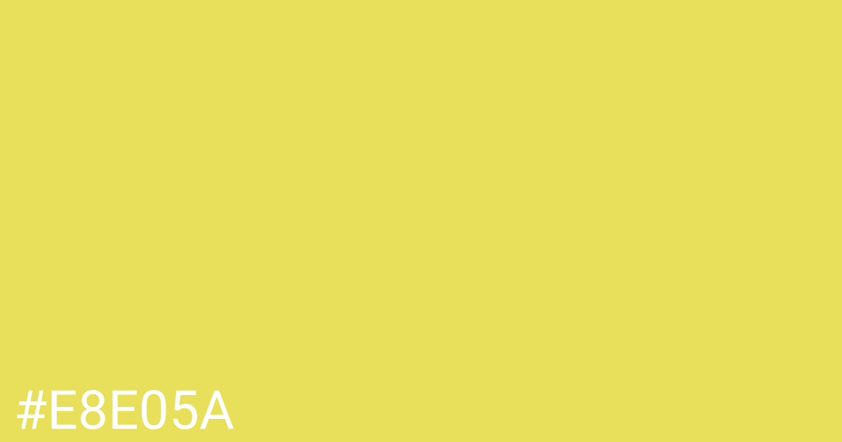 Hex color #e8e05a graphic