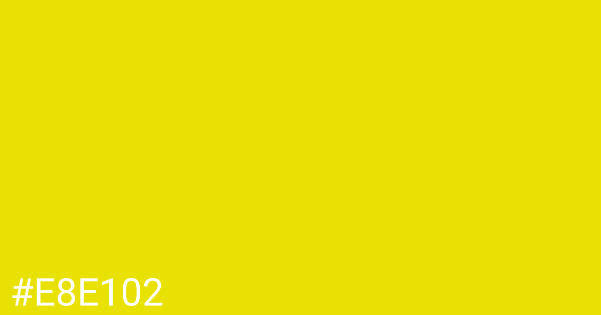 Hex color #e8e102 graphic