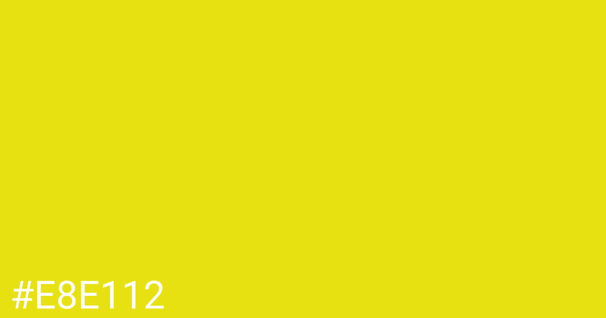 Hex color #e8e112 graphic