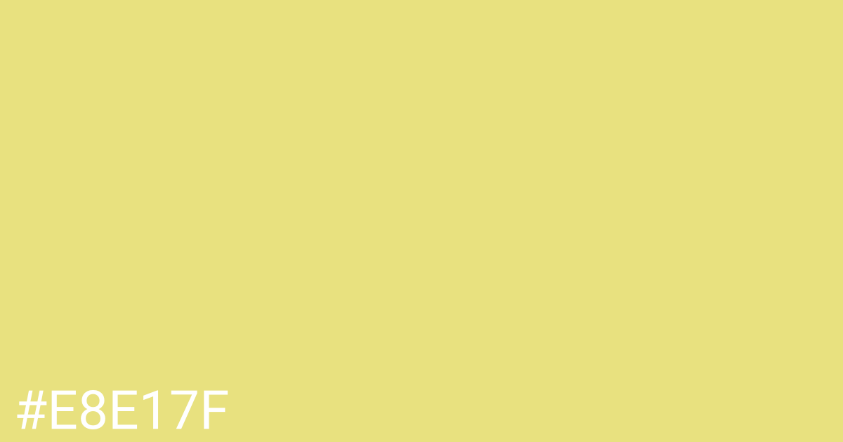 Hex color #e8e17f graphic