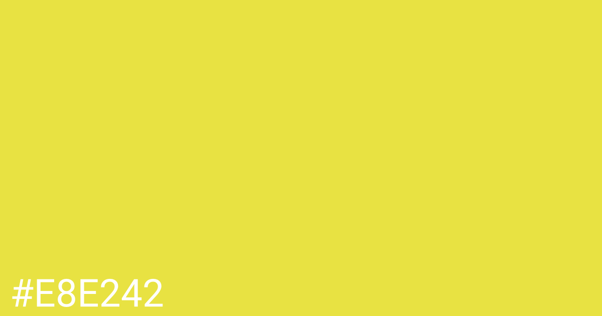 Hex color #e8e242 graphic