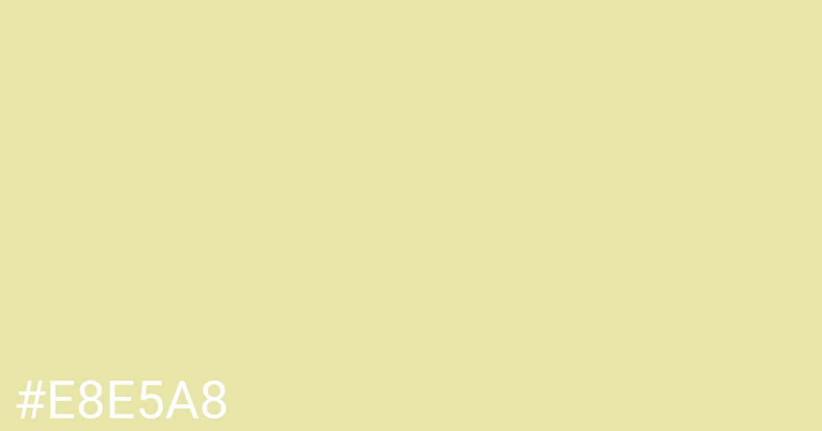 Hex color #e8e5a8 graphic