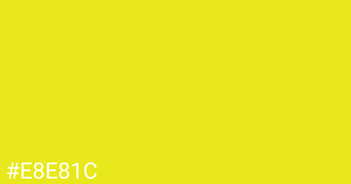 Hex color #e8e81c graphic