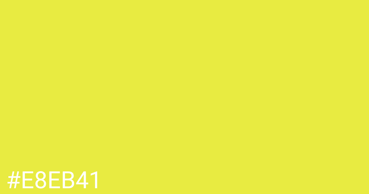 Hex color #e8eb41 graphic