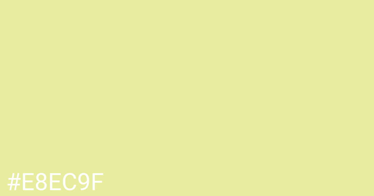 Hex color #e8ec9f graphic