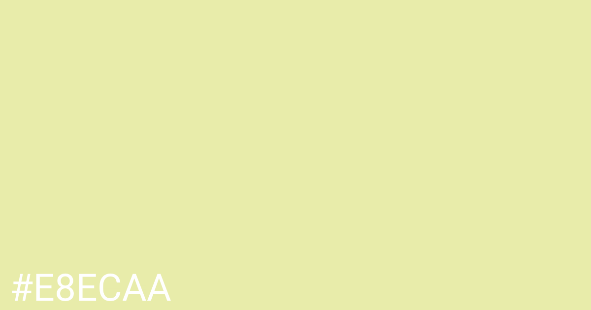 Hex color #e8ecaa graphic