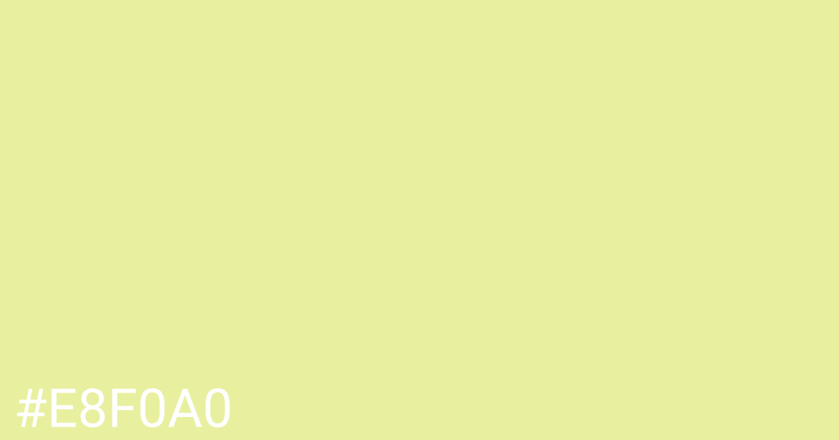 Hex color #e8f0a0 graphic